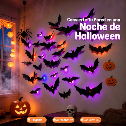 Murcielagos decorativos 3D con luz